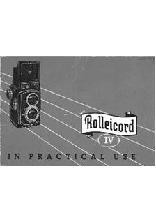 Rollei Rolleicord 4 manual. Camera Instructions.